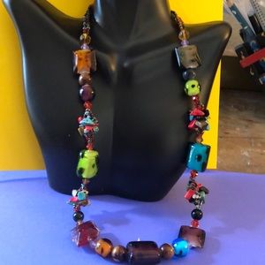 Glass bead necklace